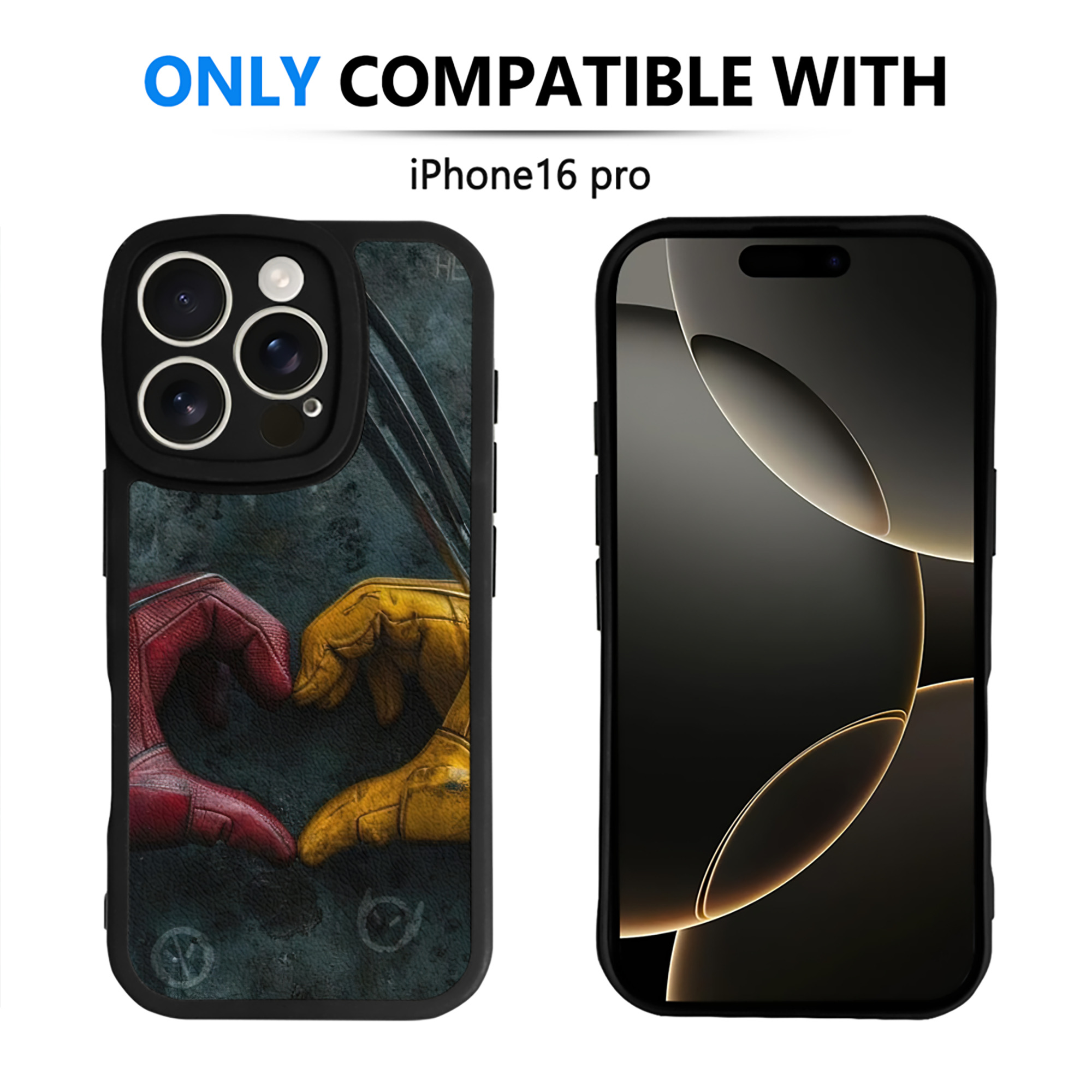 （画像用） Deadpool デッドプール 【iPhone 16シリーズ対応】シリコンスマホケース（レザー調） 材質：シリコン
